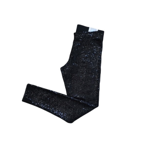 HTF NEW Victoria's Secret Pink Angel black sequin leggings pants Small S - Picture 2 of 7